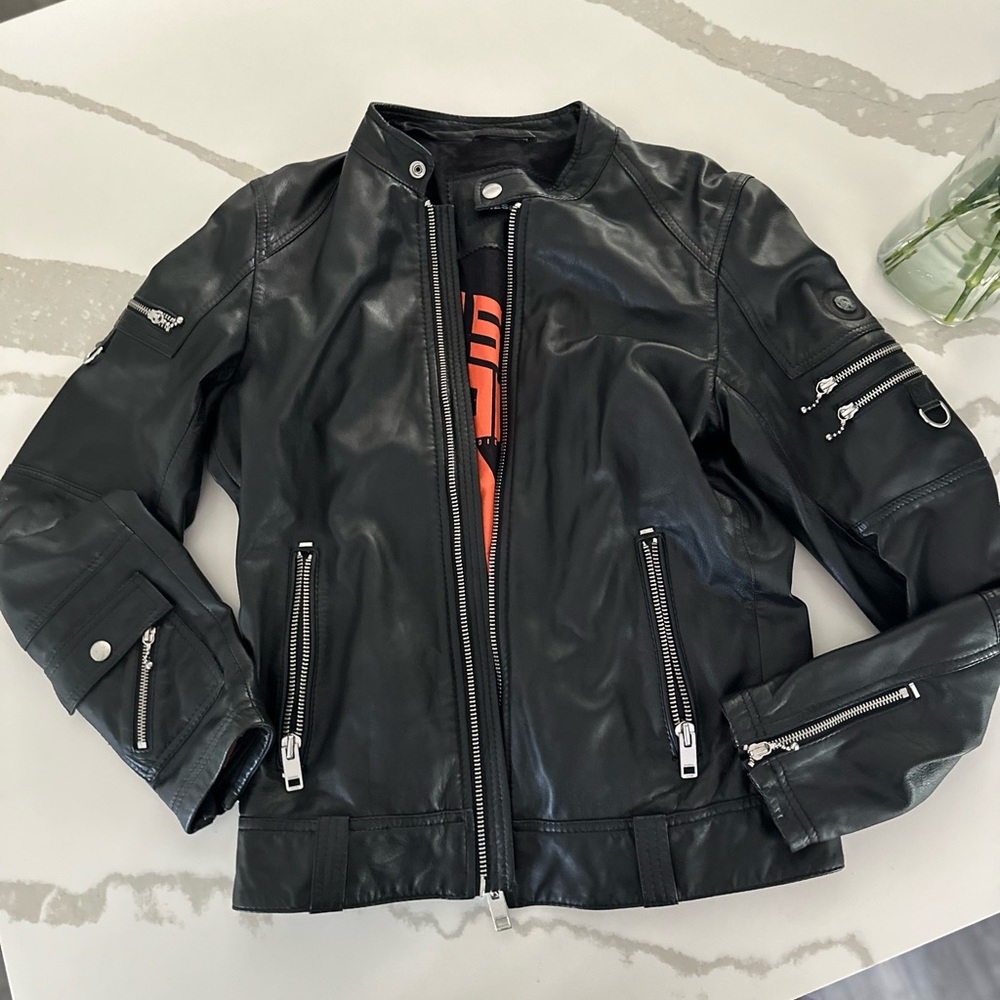 100% sheep skin leather Diesel Jacket